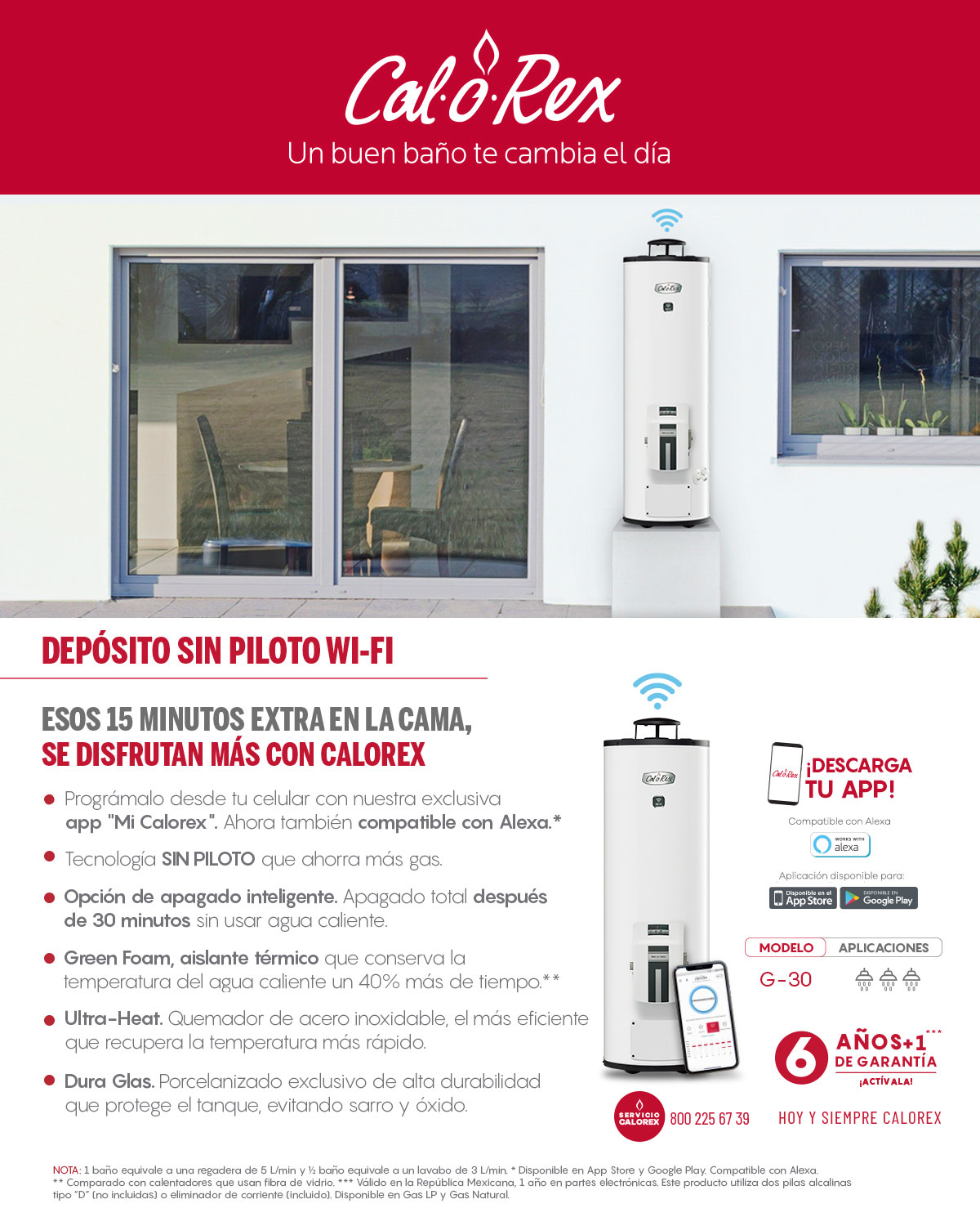 Calentadores de Agua de Depósito Wifi Calorex Home Depot México